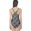 Grid Wire Mesh Stainless Rods One Piece Swimsuit View2