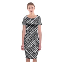 Grid Wire Mesh Stainless Rods Classic Short Sleeve Midi Dress by Nexatart