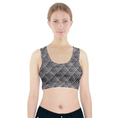 Grid Wire Mesh Stainless Rods Sports Bra With Pocket by Nexatart