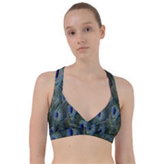 Peacock Feathers Blue Bird Nature Sweetheart Sports Bra