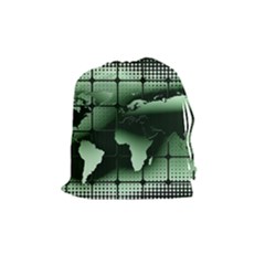 Matrix Earth Global International Drawstring Pouches (medium)  by Nexatart