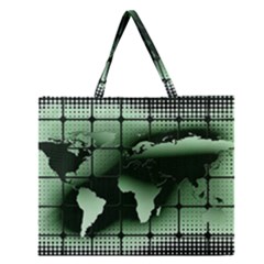 Matrix Earth Global International Zipper Large Tote Bag by Nexatart