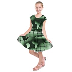 Matrix Earth Global International Kids  Short Sleeve Dress by Nexatart