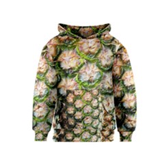 Pineapple Texture Macro Pattern Kids  Pullover Hoodie by Nexatart