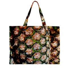 Pineapple Texture Macro Pattern Zipper Mini Tote Bag by Nexatart