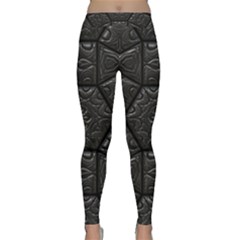 Tile Emboss Luxury Artwork Depth Classic Yoga Leggings by Nexatart