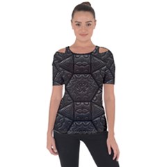 Tile Emboss Luxury Artwork Depth Short Sleeve Top by Nexatart