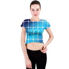 Tile Square Mail Email E Mail At Crew Neck Crop Top