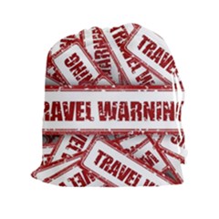 Travel Warning Shield Stamp Drawstring Pouches (xxl) by Nexatart