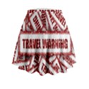 Travel Warning Shield Stamp Mini Flare Skirt View2