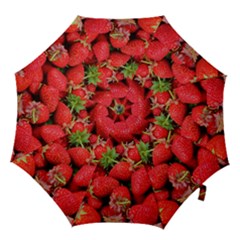 Strawberries Berries Fruit Hook Handle Umbrellas (large) by Nexatart