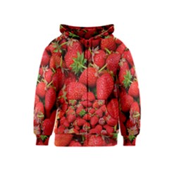 Strawberries Berries Fruit Kids  Zipper Hoodie by Nexatart