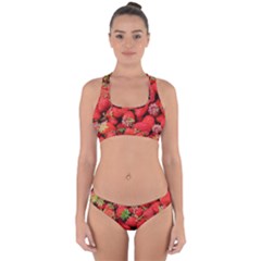 Strawberries Berries Fruit Cross Back Hipster Bikini Set