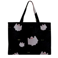 Spider Web And Ghosts Pattern Zipper Mini Tote Bag by Valentinaart