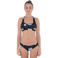 Spider Web And Ghosts Pattern Cross Back Hipster Bikini Set