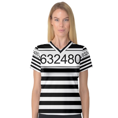 Prison  V-neck Sport Mesh Tee by Valentinaart