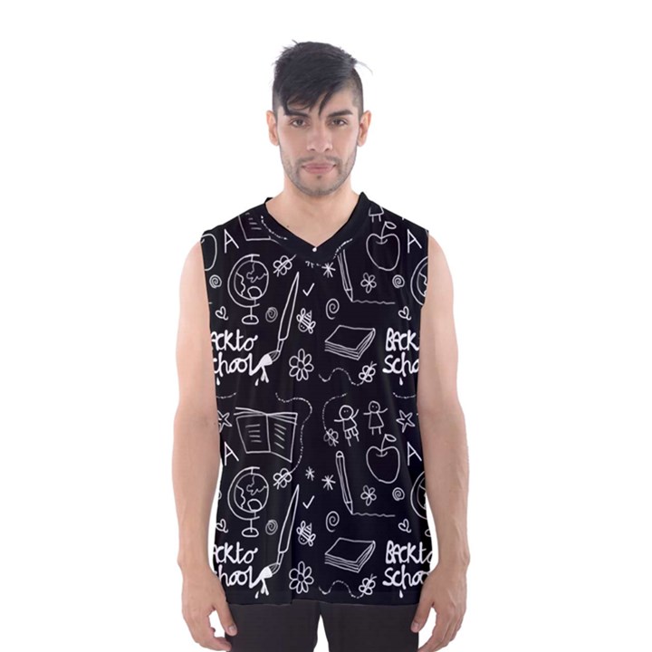 Back to School Men s Basketball Tank Top