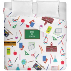 Back To School Duvet Cover Double Side (king Size) by Valentinaart