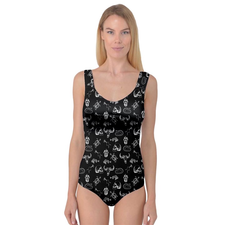 Skeleton pattern Princess Tank Leotard 