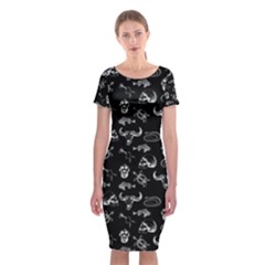 Skeleton Pattern Classic Short Sleeve Midi Dress by Valentinaart