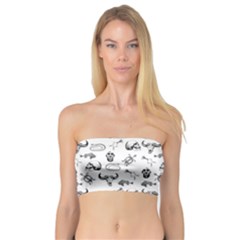 Skeleton Pattern Bandeau Top by Valentinaart