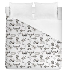 Skeleton Pattern Duvet Cover (queen Size) by Valentinaart