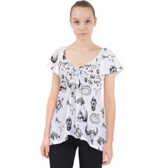 Skeleton Pattern Dolly Top