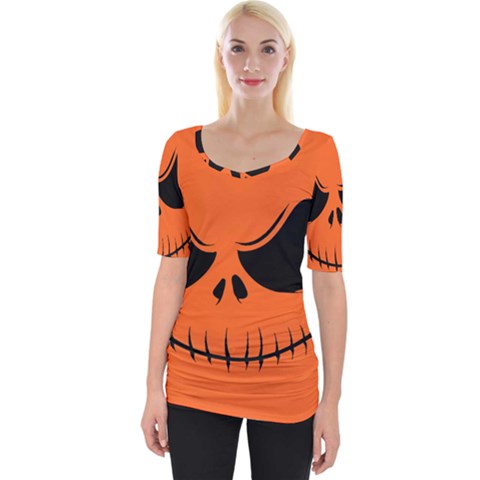 Halloween Wide Neckline Tee by Valentinaart