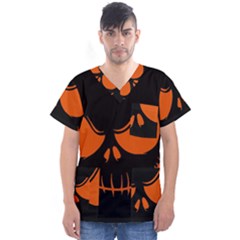 Halloween Men s V-neck Scrub Top