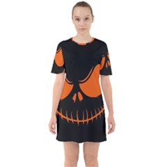 Halloween Sixties Short Sleeve Mini Dress by Valentinaart