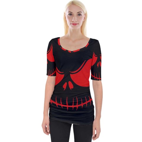 Halloween Wide Neckline Tee by Valentinaart