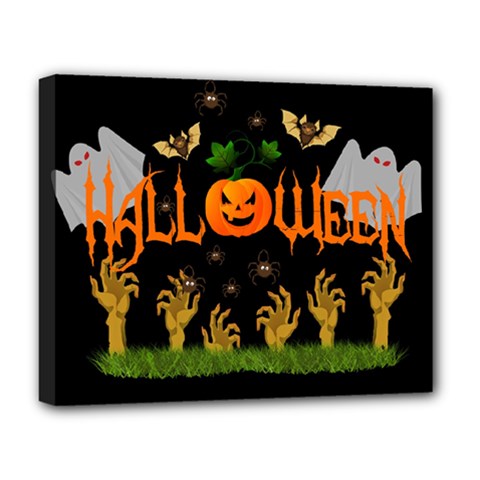 Halloween Deluxe Canvas 20  X 16   by Valentinaart