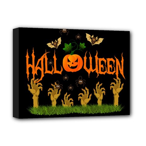 Halloween Deluxe Canvas 16  X 12   by Valentinaart