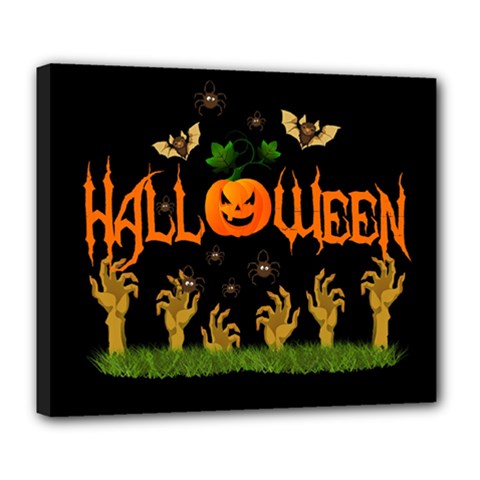 Halloween Deluxe Canvas 24  X 20   by Valentinaart