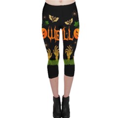 Halloween Capri Leggings  by Valentinaart