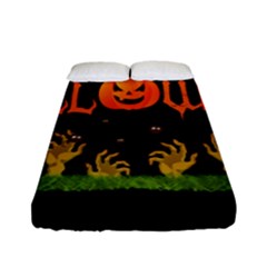 Halloween Fitted Sheet (full/ Double Size) by Valentinaart