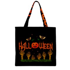 Halloween Zipper Grocery Tote Bag by Valentinaart