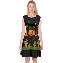 Halloween Capsleeve Midi Dress by Valentinaart