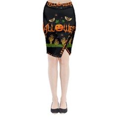 Halloween Midi Wrap Pencil Skirt by Valentinaart