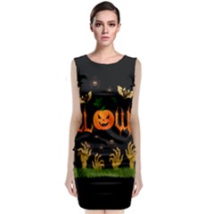 Halloween Sleeveless Velvet Midi Dress by Valentinaart