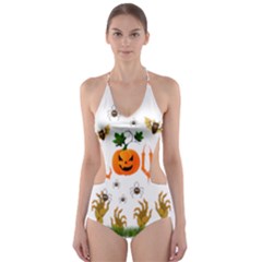 Halloween Cut-out One Piece Swimsuit by Valentinaart