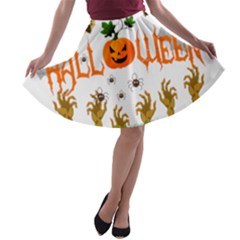 Halloween A-line Skater Skirt