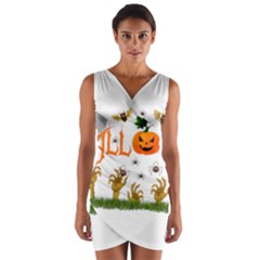 Halloween Wrap Front Bodycon Dress by Valentinaart