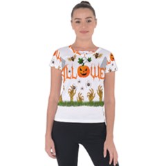 Halloween Short Sleeve Sports Top 