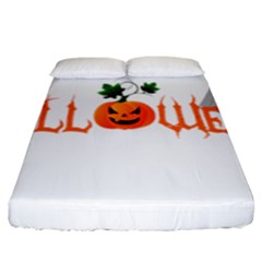 Halloween Fitted Sheet (king Size) by Valentinaart