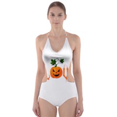 Halloween Cut-out One Piece Swimsuit by Valentinaart