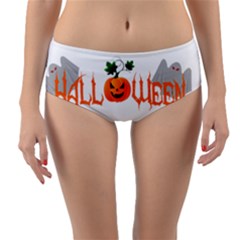 Halloween Reversible Mid-waist Bikini Bottoms