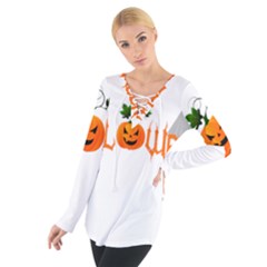 Halloween Tie Up Tee by Valentinaart