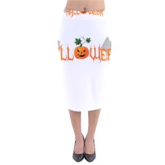 Halloween Velvet Midi Pencil Skirt by Valentinaart