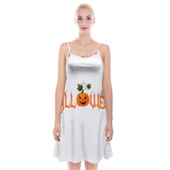 Halloween Spaghetti Strap Velvet Dress